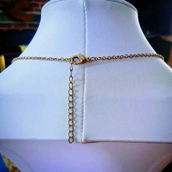 Kohl's Amber Stone Statement Necklace & Dangle Earrings Set - Picture 4 of 5